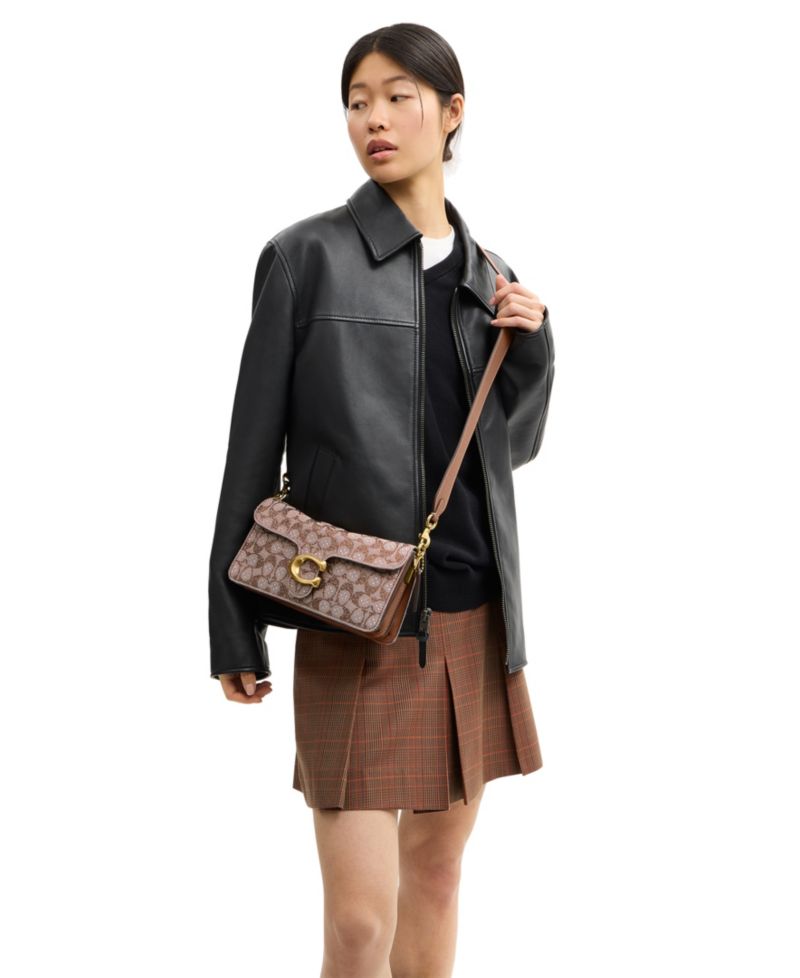 Tabby Medium Crystal Signature Jacquard Shoulder Bag 26