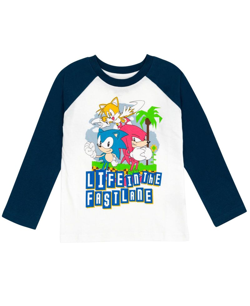 Little Boys Sonic the Hedgehog Tails Knuckles 2 Pack T-Shirts Toddler|Child 4-20