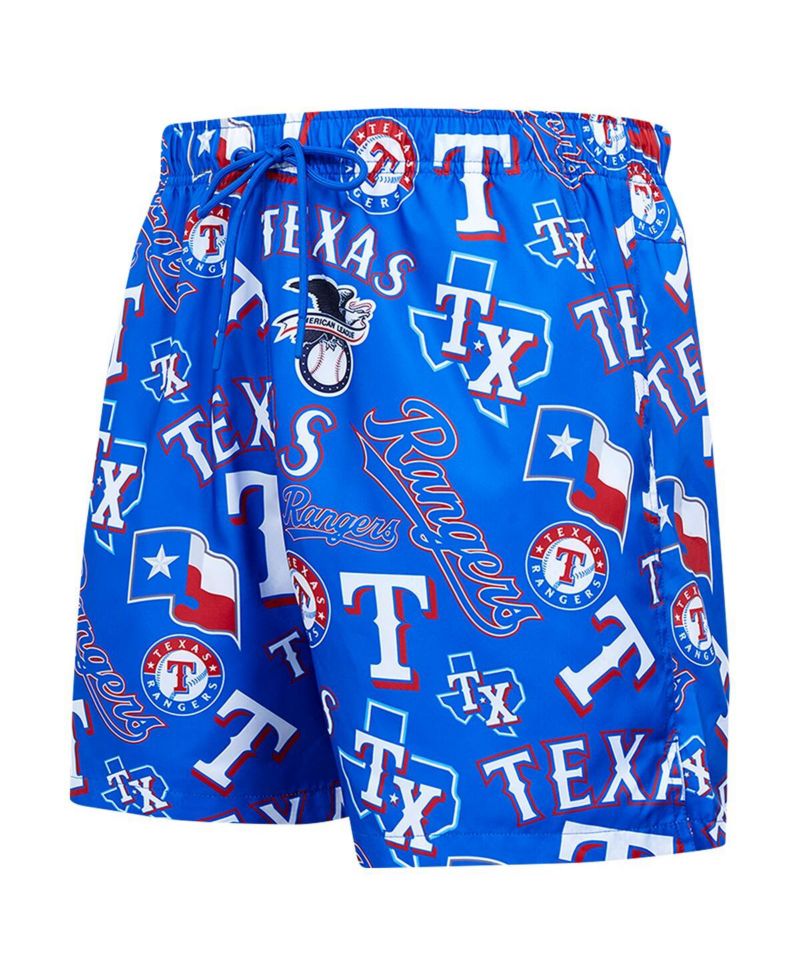 Men's Royal Texas Rangers Toss Logo Woven Shorts