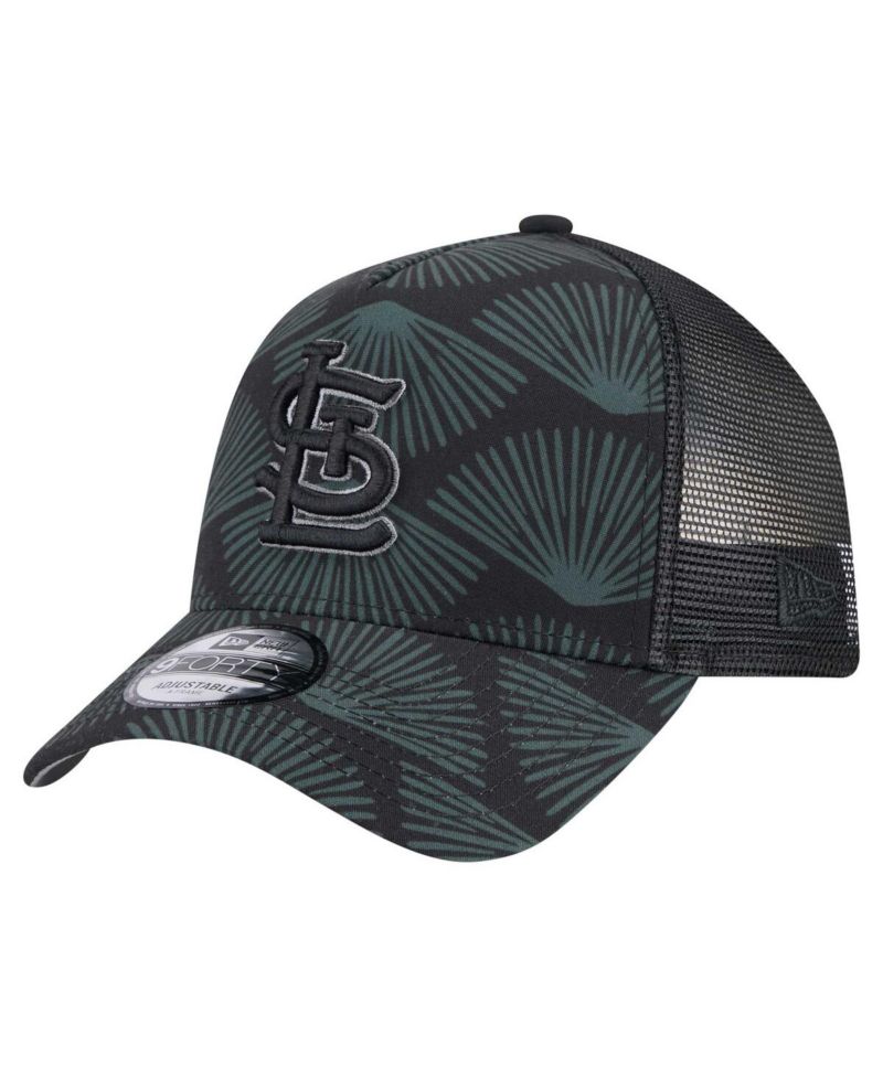 Men's Black St. Louis Cardinals 9FORTY A-Frame Trucker Adjustable Hat