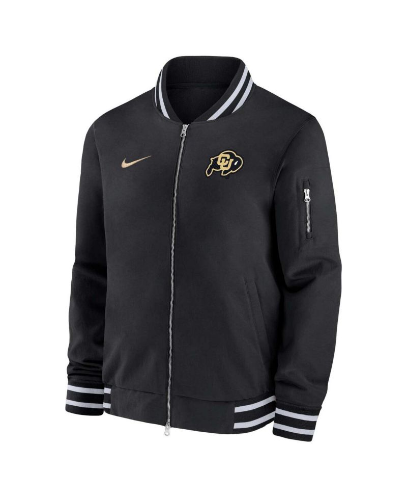 Men's Black Colorado Buffaloes Full-Zip Bomber Jacket