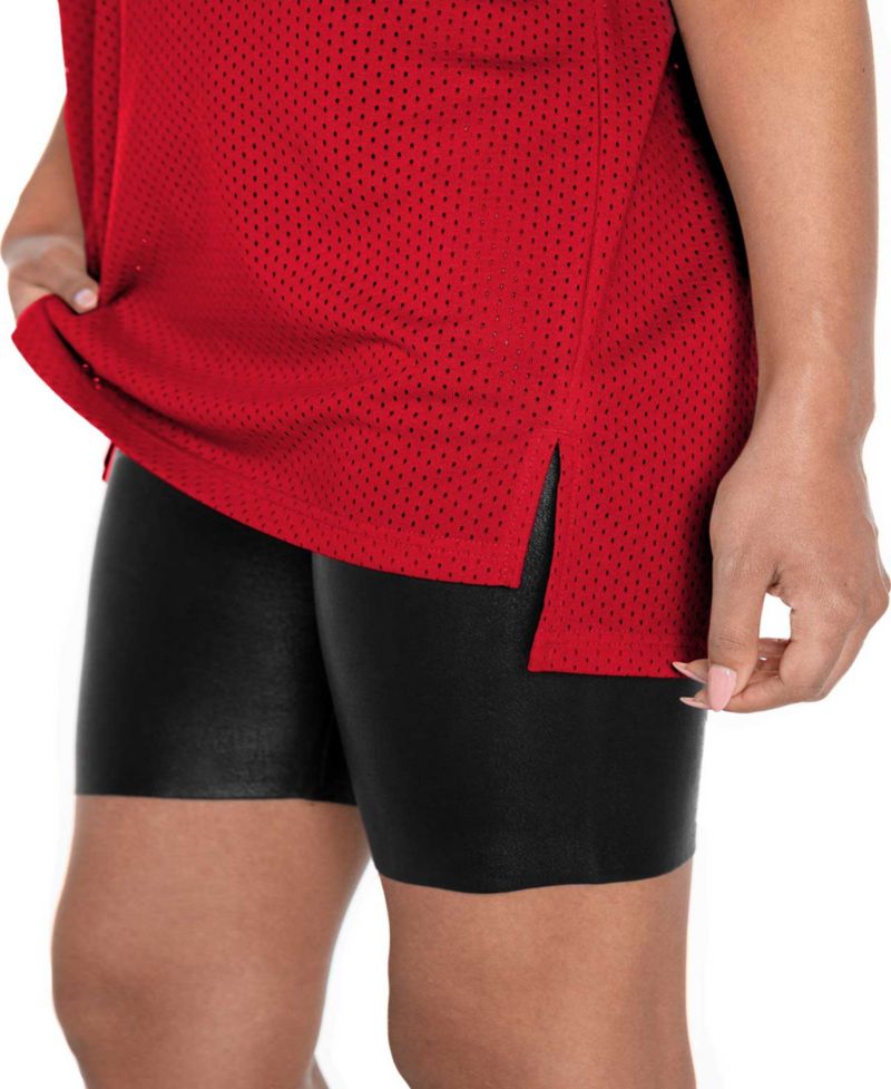 Women's Red Wisconsin Badgers Until Kickoff Rhinestone Fashion T-Shirt