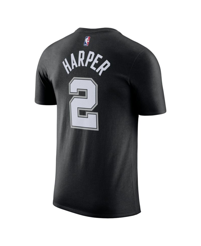 Men's and Women's Dylan Harper Black San Antonio Spurs Name & Number T-Shirt