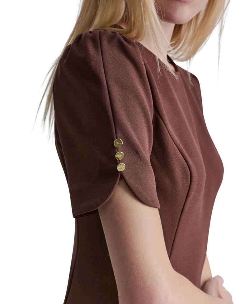 Women's Short-Sleeve Jewel Neck Dress