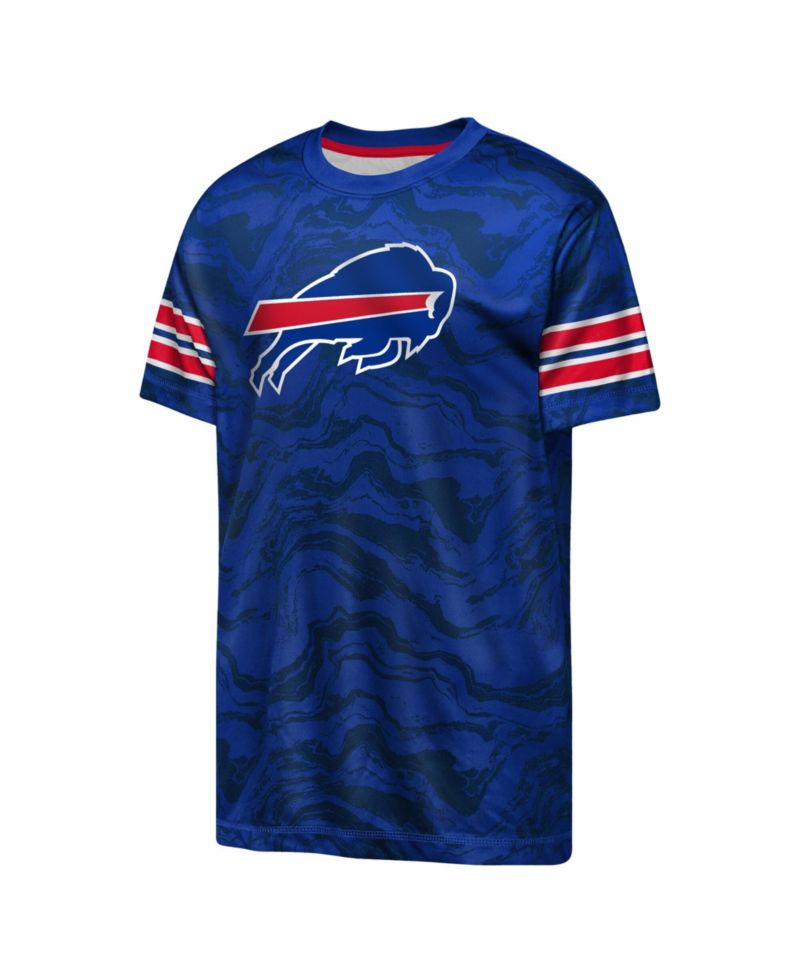 Big Boys and Girls Royal Buffalo Bills Slant Route Performance T-Shirt