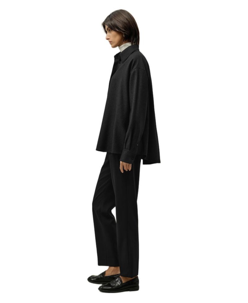 Women's Silk-Wool Oversized Warm Shirt