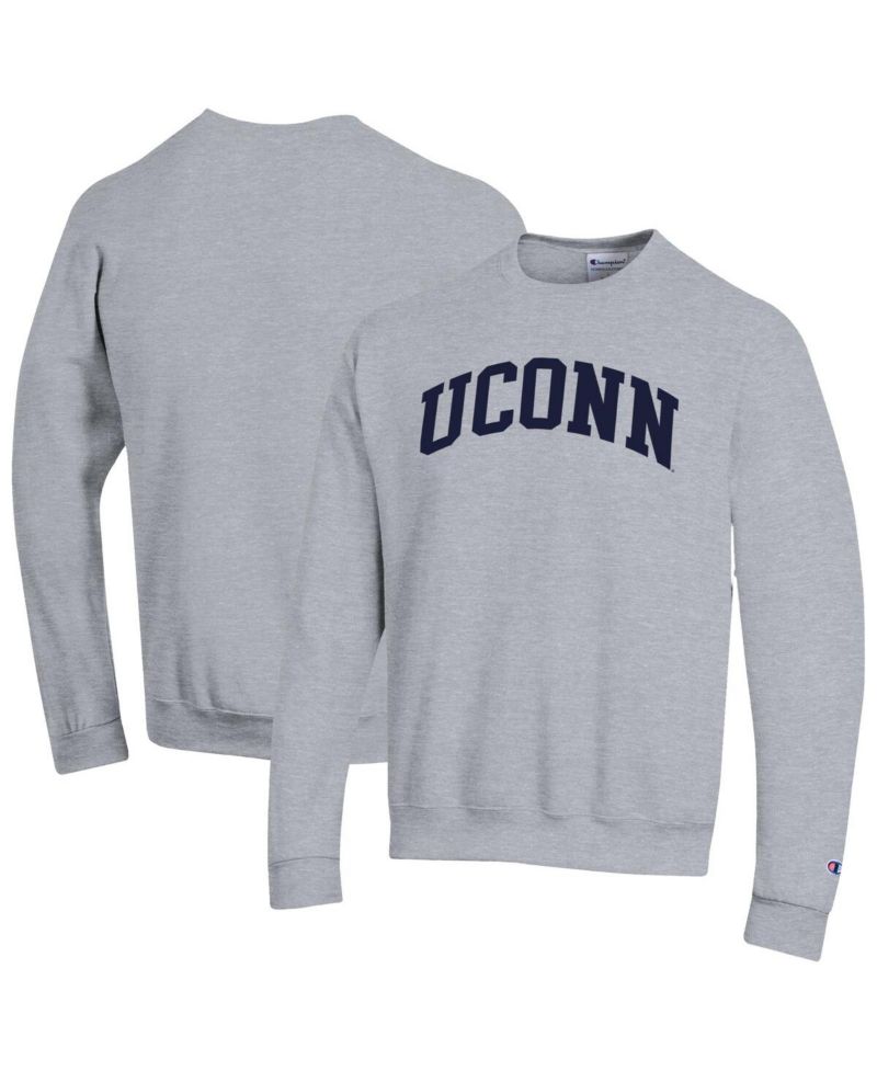 Men's Navy UConn Huskies Basic Arch Fleece Pullover Sweatshirt