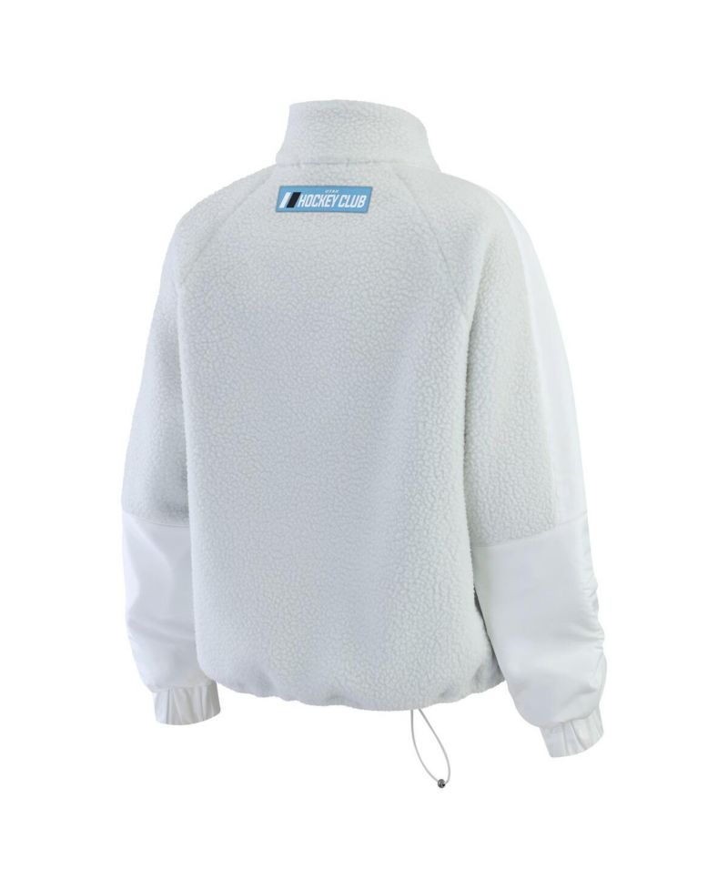 Women's Gray Utah Mammoth Polar Fleece Quarter-Zip Jacket