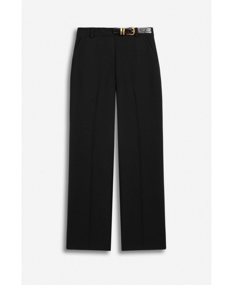Women's Belted Straight Leg Trousers