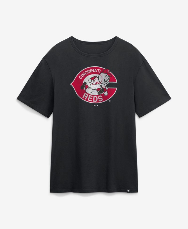 Men's Black Cincinnati Reds Vintage Logo Legacy T-Shirt