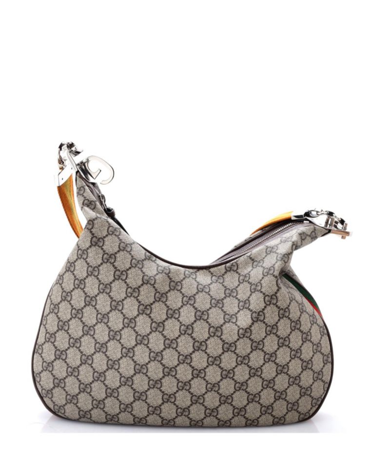 Medium Attache Shoulder Bag GG Coated Canvas