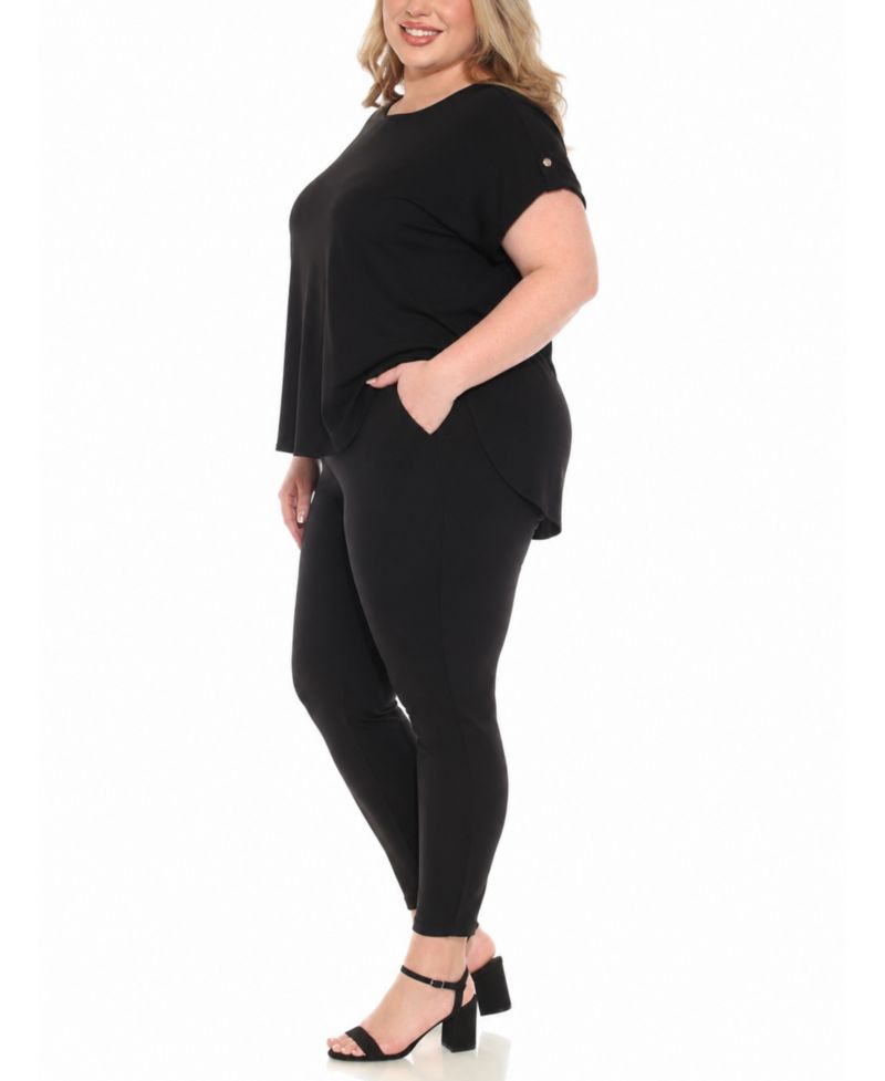 Plus Size Dolman Top and Scuba Pants Set