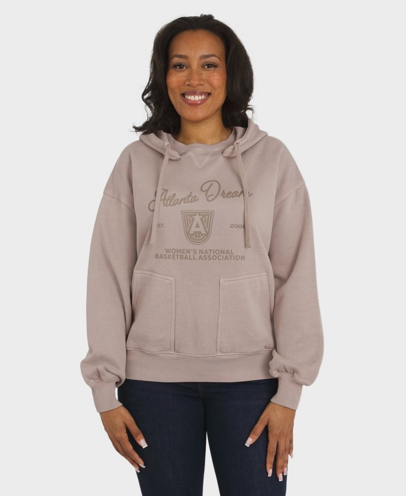Women's Tan Atlanta Dream Washed Pullover Crewdie