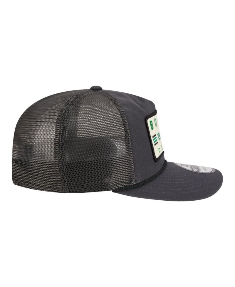Men's Charcoal Boston Celtics Washed Patch 19TWENTY Adjustable Trucker Hat