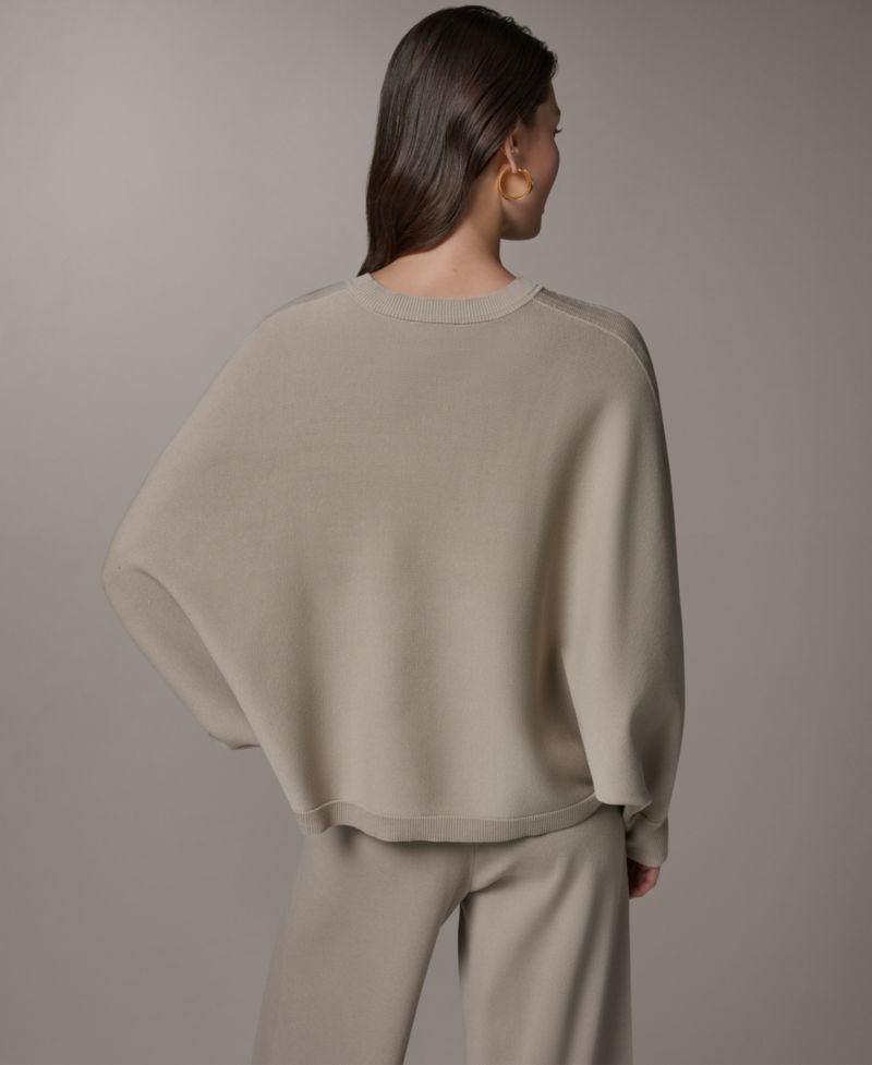 Women's Oversized Dolman-Sleeve Crewneck Sweater