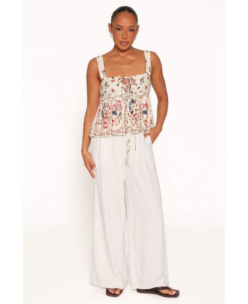 Women's Ronnie Square Neckline Sleeveless Peplum Tank