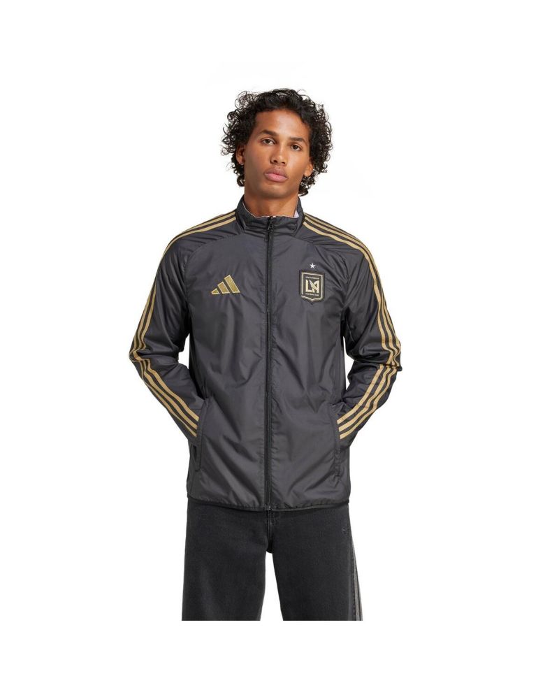Men's Black/White LAFC 2025 Anthem Reversible Full-Zip Jacket