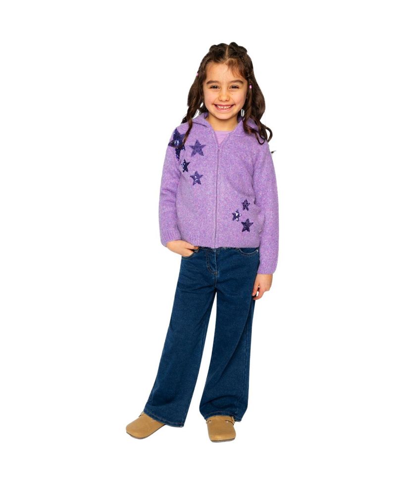 Big Girls (6-12) Hooded Knitted Cardigan