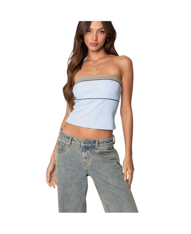 Womens Ciara Ribbed Tube Top