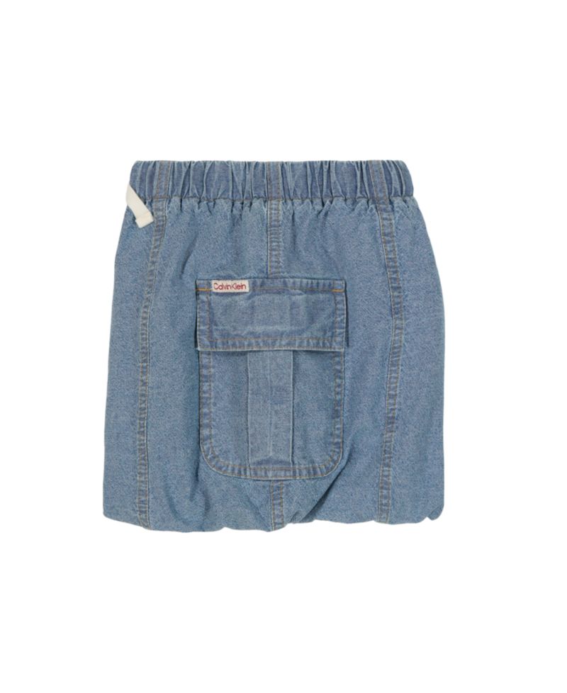 Girls' 4-6X Ribbed Tank Top and Denim Bubble Skirt, 2-Piece Set