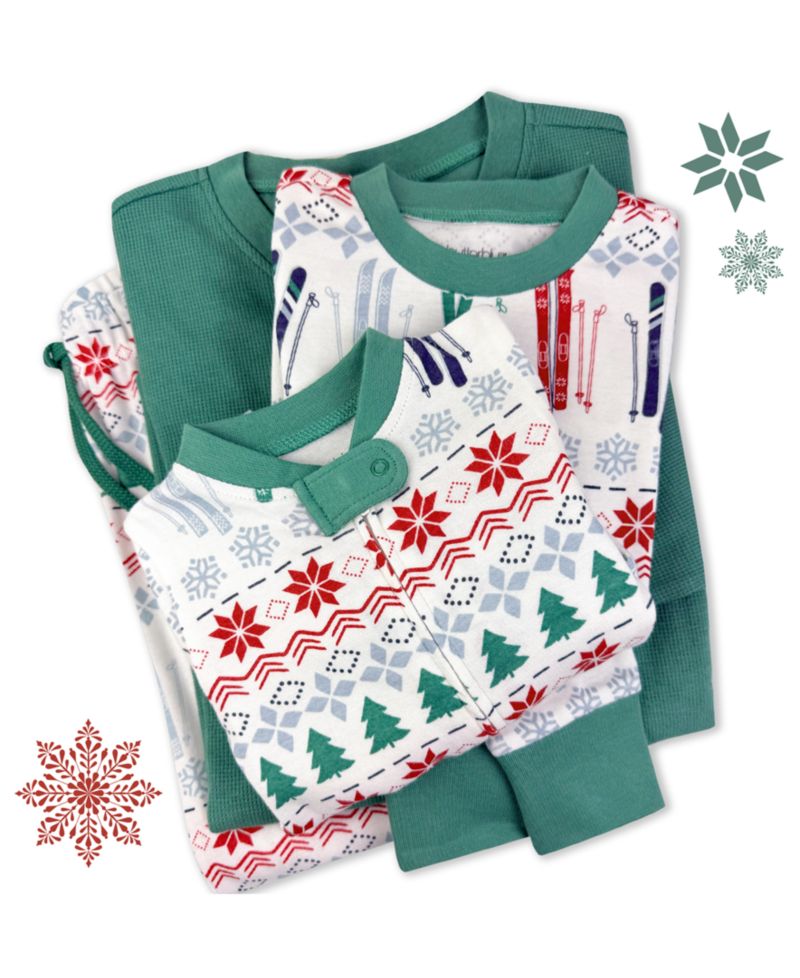 Baby Boys' and Baby Girls' Festive Holiday Print Footed Sleep and Play