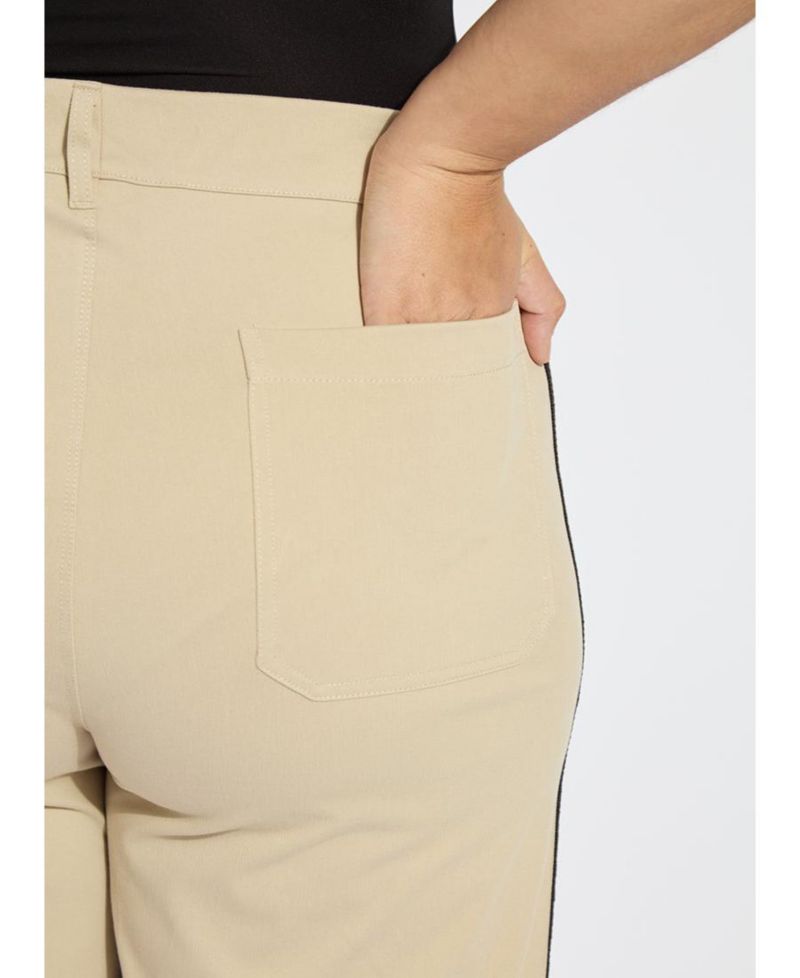 Plus Size Brinne Wide-Leg Side-Stripe Trousers