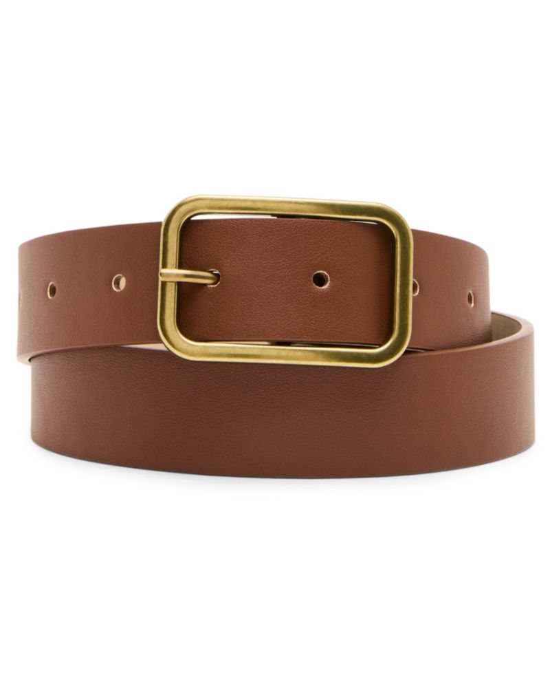 Glossy Rectangular 2-Pack Buckle Belt Set