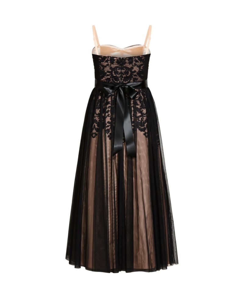 Plus Size Embroidered Tulle Maxi Dress