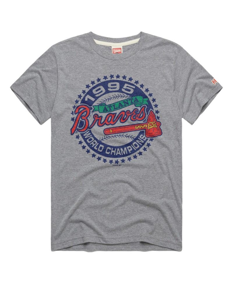 Men's Gray Atlanta Braves Tri-Blend Hyperlocal T-Shirt