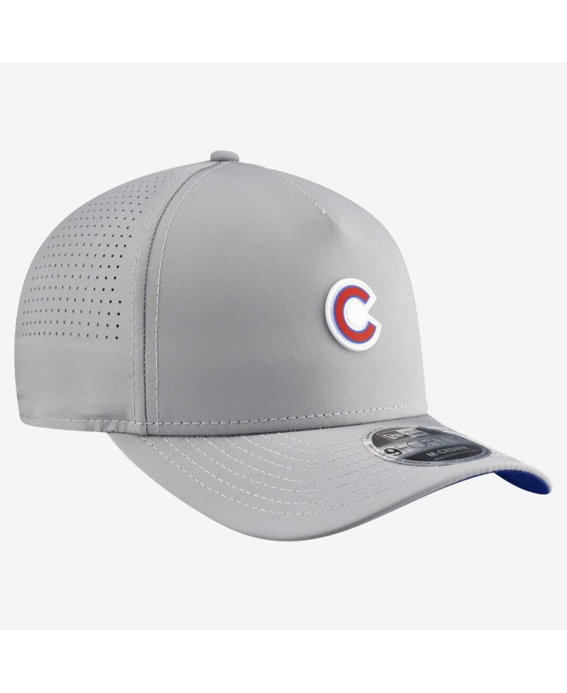 Men's Gray Chicago Cubs Micro Logo 9FORTY M-Crown A-Frame Adjustable Hat