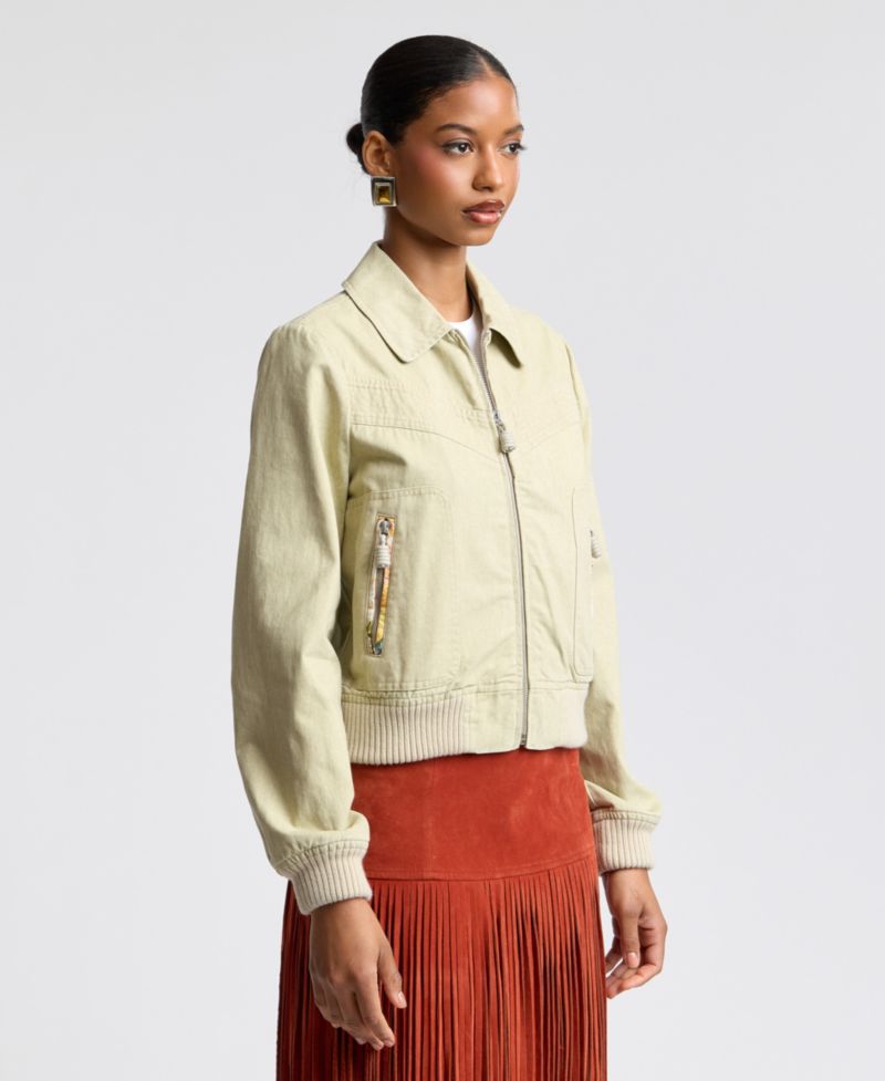 Women's Zip-Front Bomber Jacket