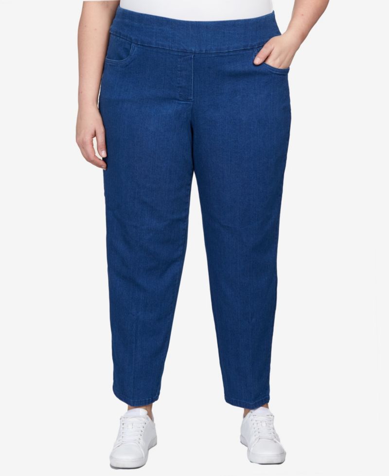 Plus Size Women's Super Stretch Mid- Rise Average Length Pant