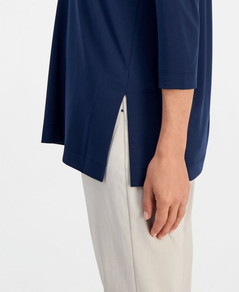 Petite 3/4-Sleeve V-Neck Tunic