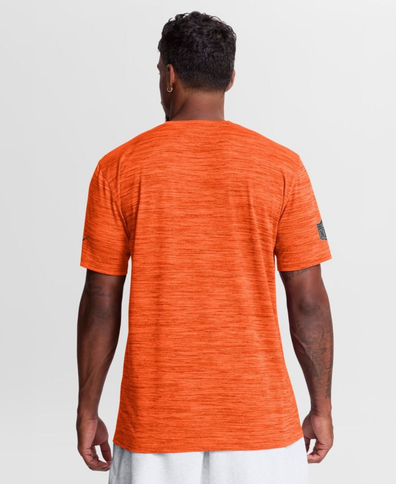 Men's Orange Denver Broncos Sideline Double Covered Dri-FIT Velocity T-Shirt