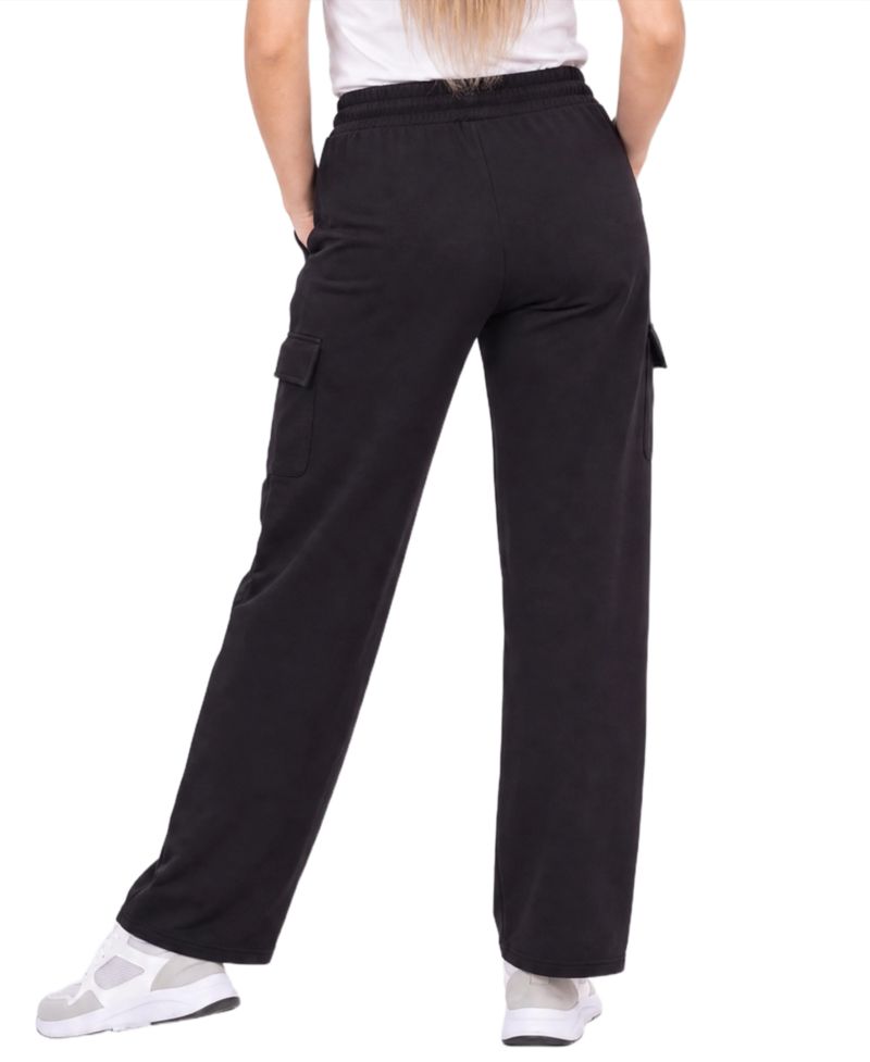 Women's Wide-Leg Cargo Fleece Sweatpants