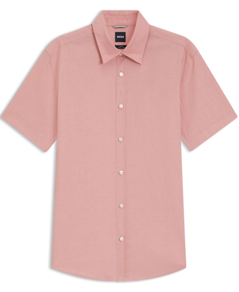 BOSS by Men's Stretch Linen Slim-Fit Shirt