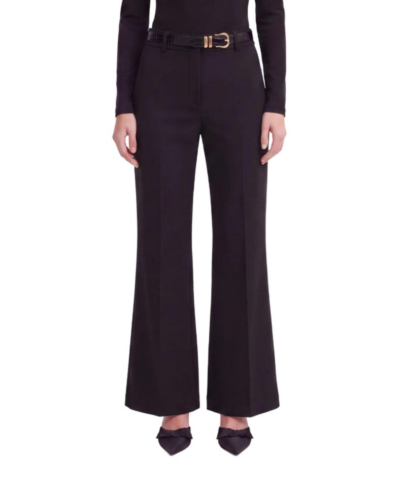 Women's Belted Straight Leg Trousers