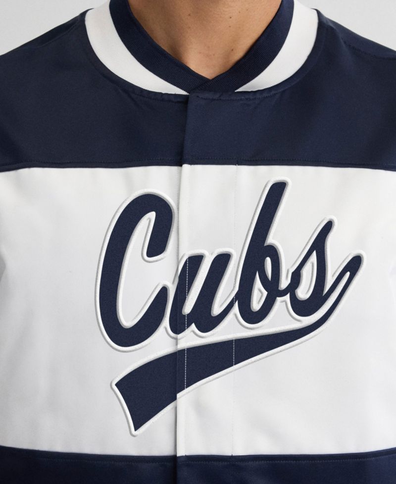 Men's Chicago Cubs Iconic Full-Snap Satin Jacket