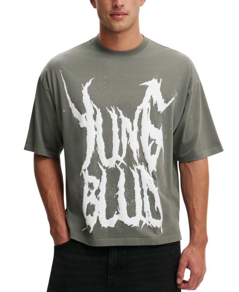 Men's Timeless Music Cropped Regular-Fit T-Shirt