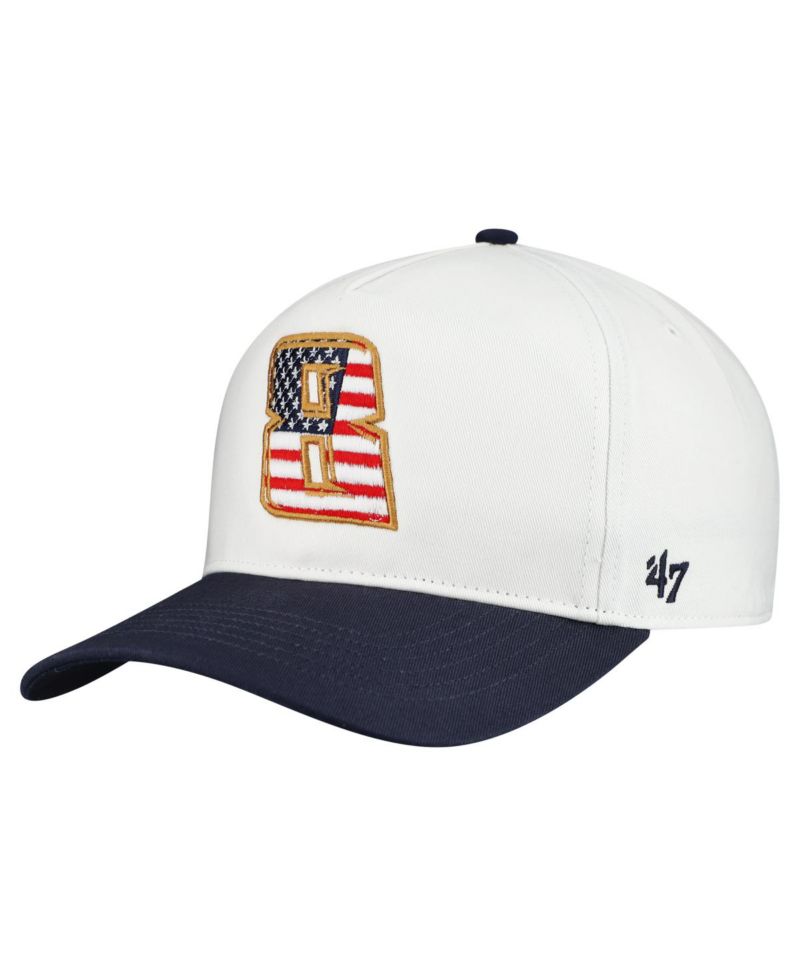 Men's White Kyle Busch Flag Fill Two-Tone Team Adjustable Hitch Hat