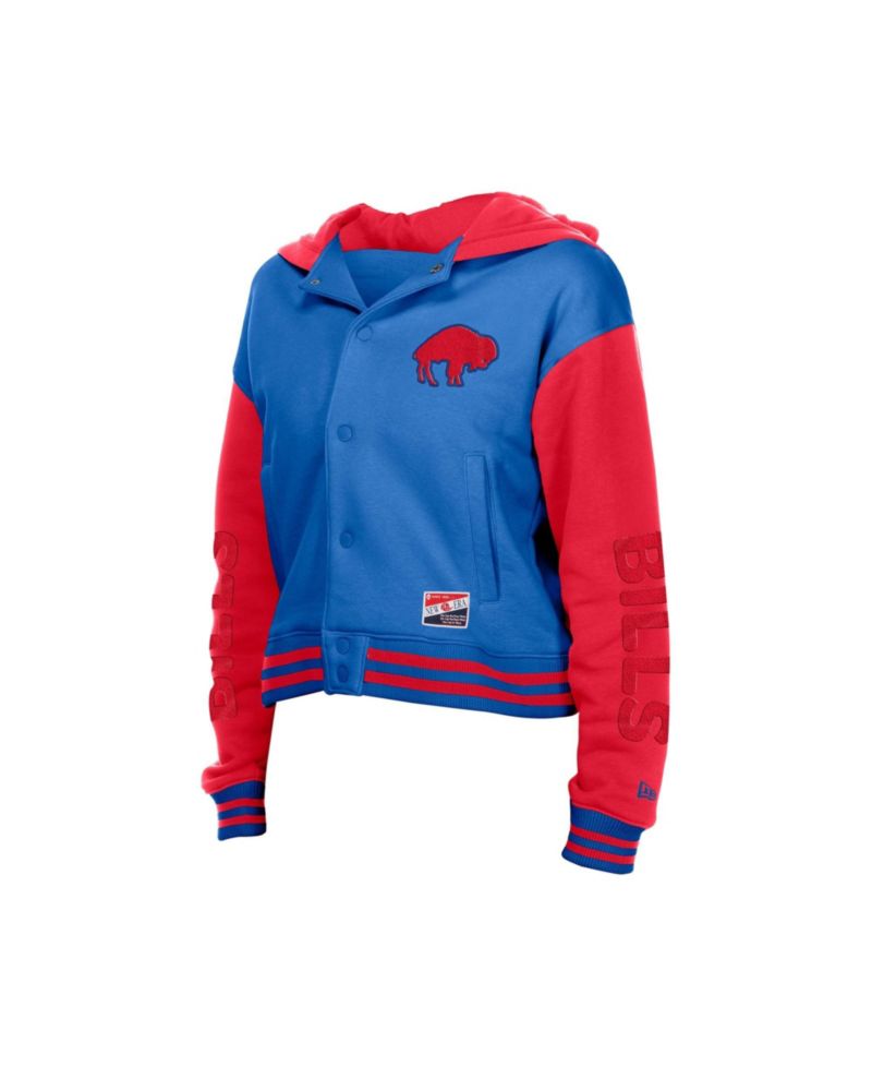 Women's Buffalo Bills Throwback Hooded Full-Snap Cotton-Blend Jacket