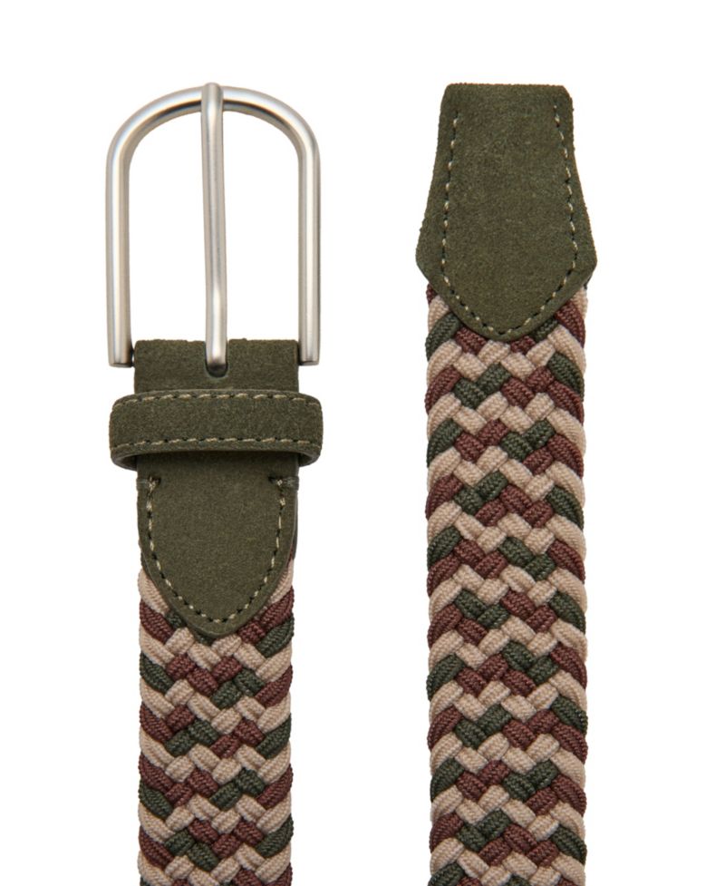 Men's Braided Elastic Coloured Belt