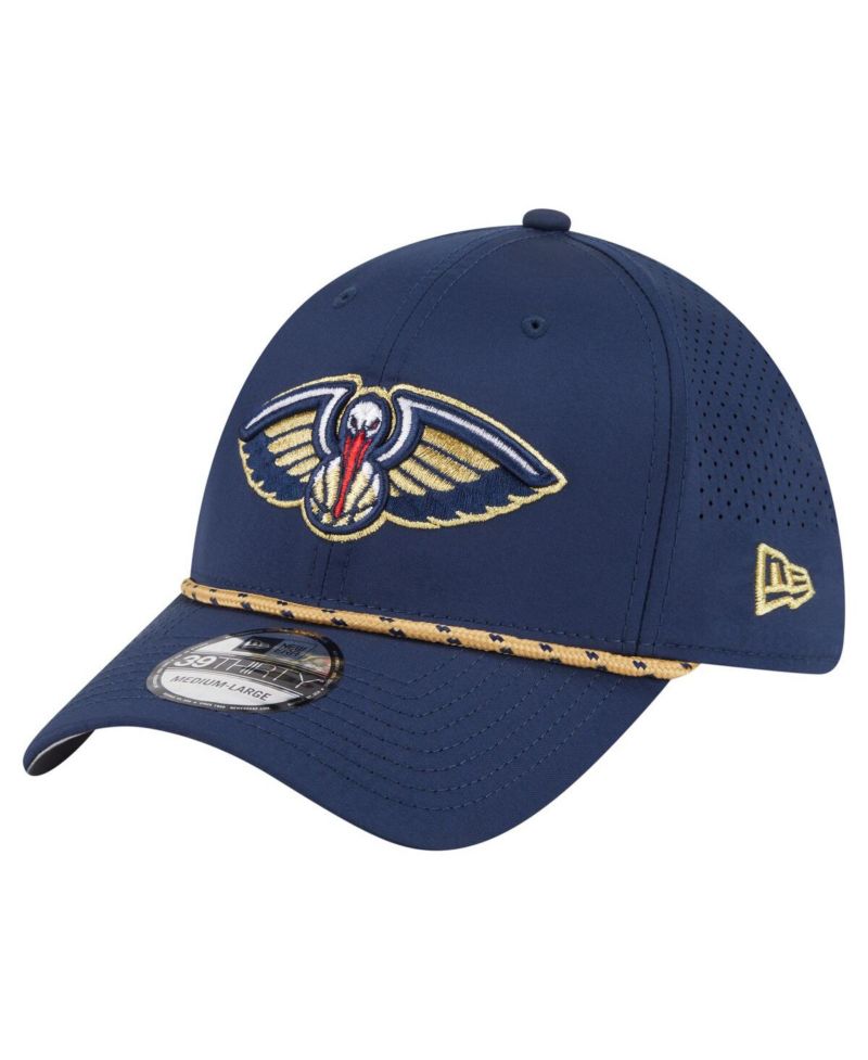 Men's Navy New Orleans Pelicans Featherweight Poly Rope Flex 39Thirty Hat
