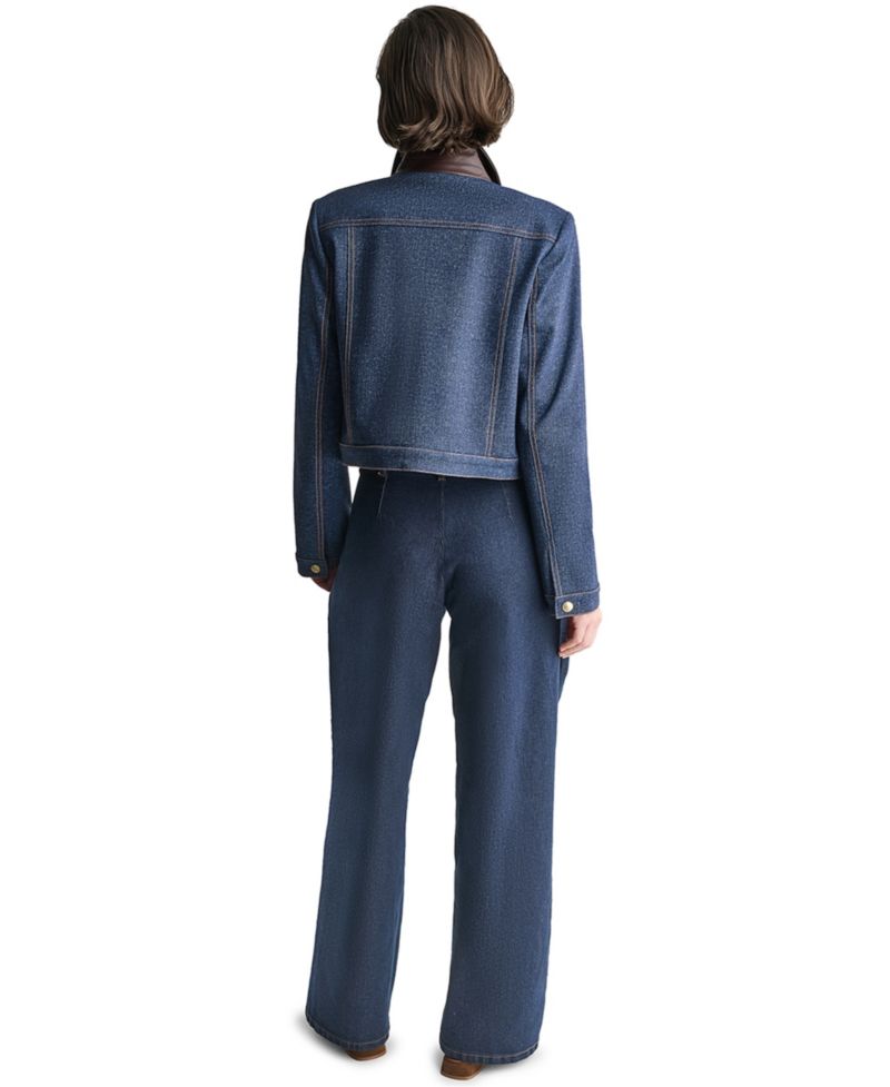 Women's Denim Trucket Cropped Jacket