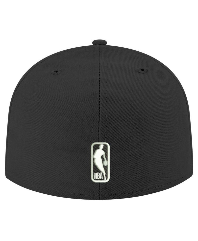 Men's Black Golden State Warriors Black and White 59FIFTY Fitted Hat