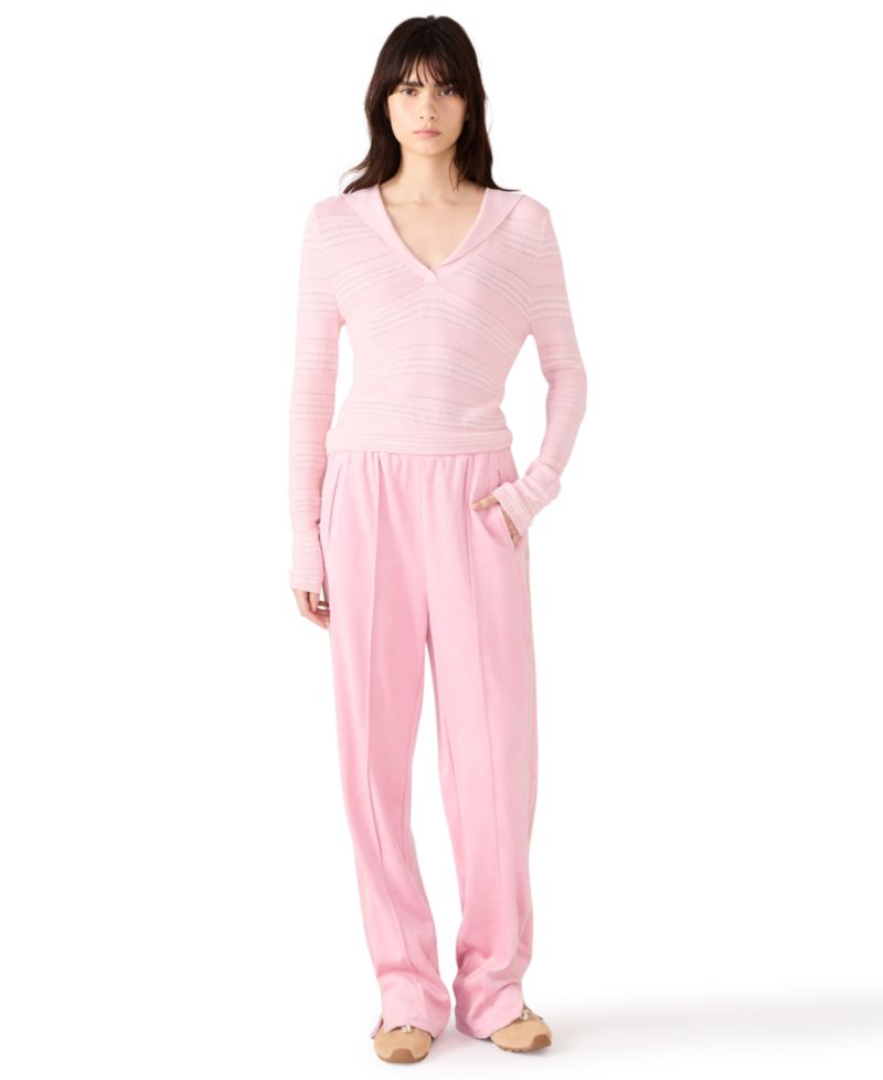Women's V-Neck Stripe Sweater