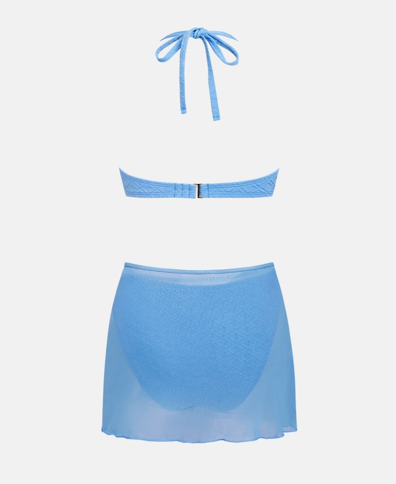 Women's Halter Bikini Set with Sarong