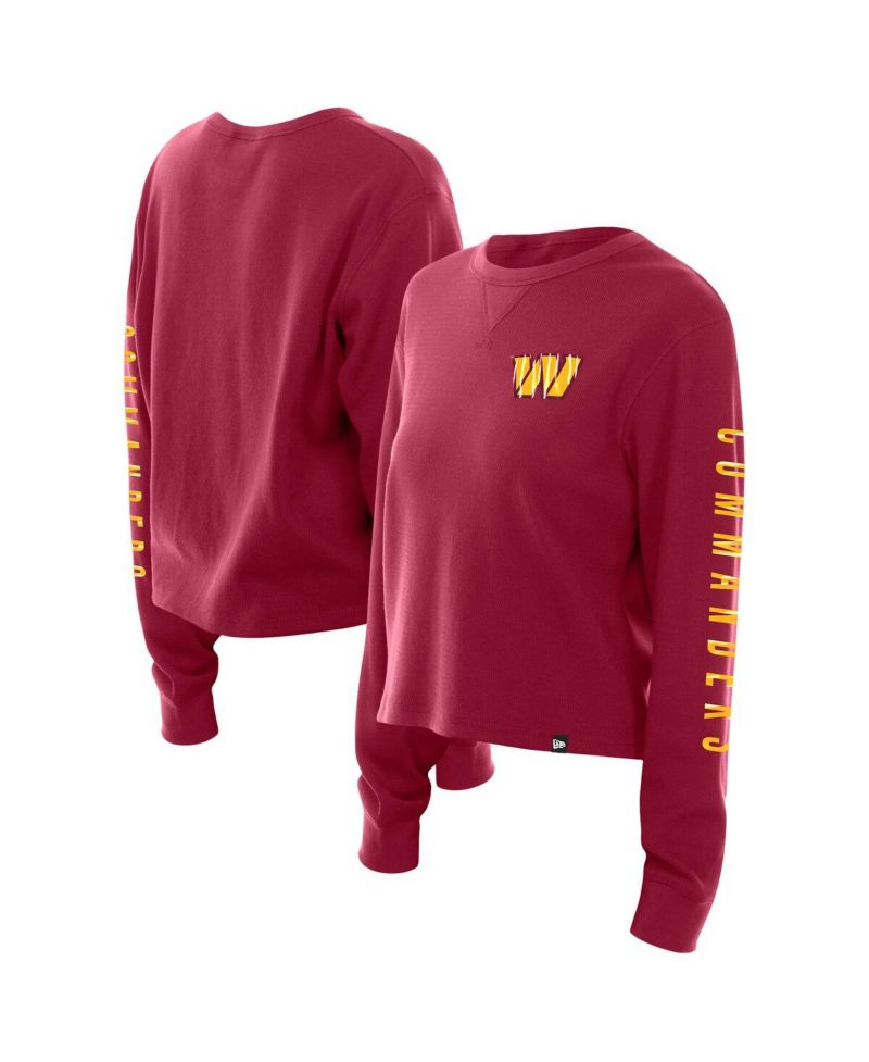 Women's Burgundy Washington Commanders Sport Night Thermal Long Sleeve T-Shirt