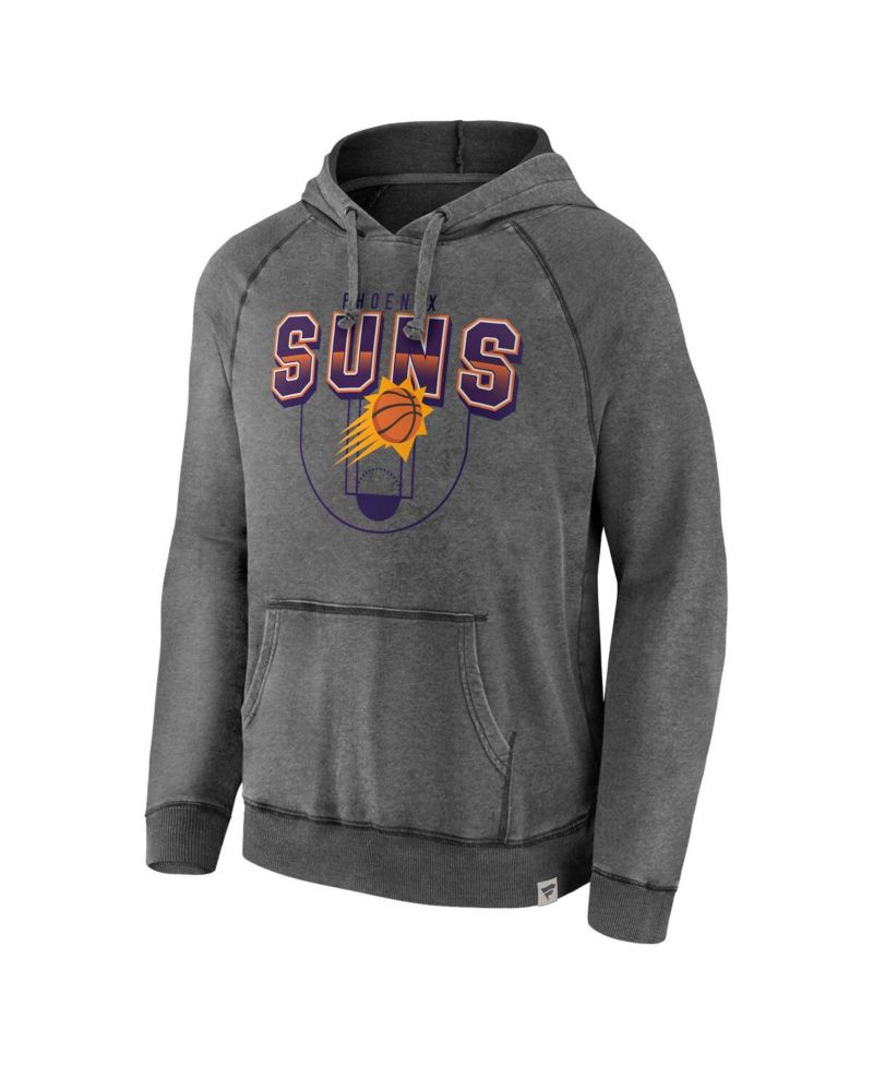 Men's Gray Phoenix Suns Acquisition True Classics Vintage-Like Snow Wash Pullover Hoodie