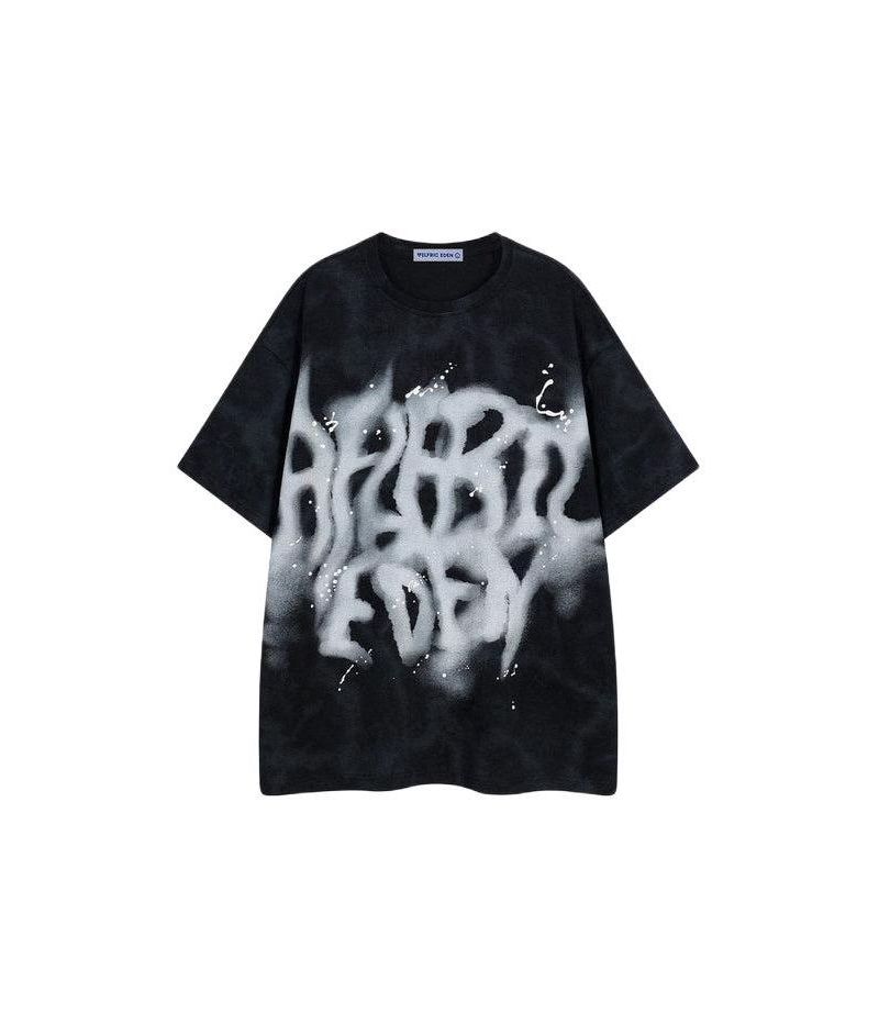 Men's Washed Abstract Graphic Tee
